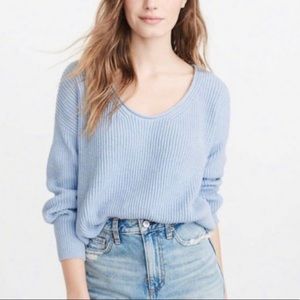 A&F puff sleeve v-neck sweater